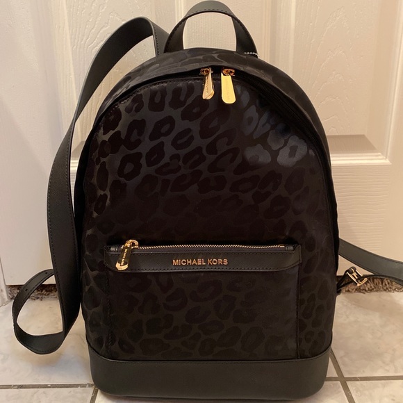 michael kors morgan leopard backpack